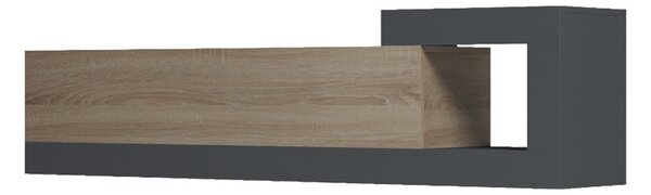 Κρεμαστό Έπιπλο TV, Flato, Ανθρακί, 150x29.5x38.5 cm