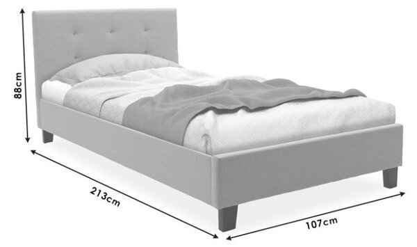 Κρεβάτι μονό 100x200 cm Mago 9912 Σκούρο Γκρι