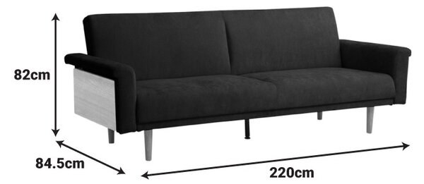 Καναπές Flexo, Ανθρακί, 84.5x220x82 cm