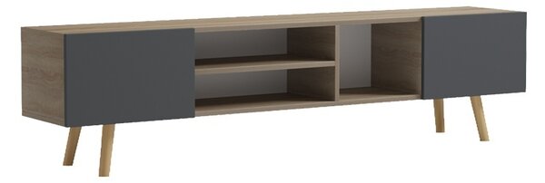 Έπιπλο τηλεόρασης Osclo, Ανθρακί, 30x160x41 cm
