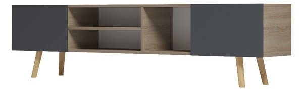 Έπιπλο τηλεόρασης Osclo, Ανθρακί, 30x160x41 cm