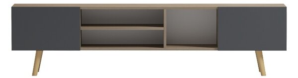 Έπιπλο τηλεόρασης Osclo, Ανθρακί, 30x160x41 cm