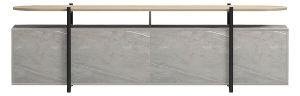 Έπιπλο τηλεόρασης Medousa, Γκρι, 35.5x160x50 cm