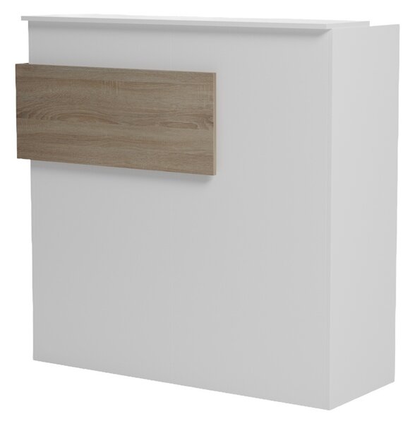 Γραφείο υποδοχής Optima, Λευκό, 40x110x110 cm
