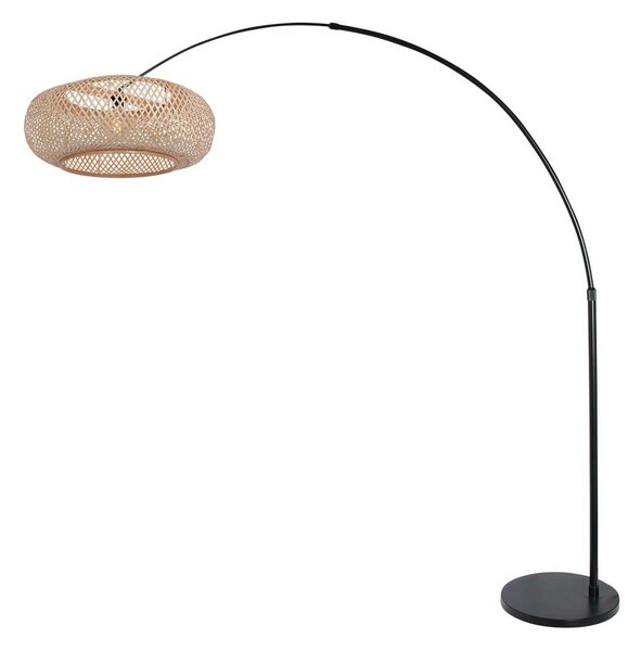 Steinhauer Φωτιστικό δαπέδου Arc Sparkled Light μαύρο / οξιά, Μαύρο, Σαλόνι / τραπεζαρία, Μέταλλο, Σκανδιναβικό