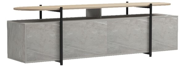 Έπιπλο τηλεόρασης Medousa, Γκρι, 35.5x160x50 cm