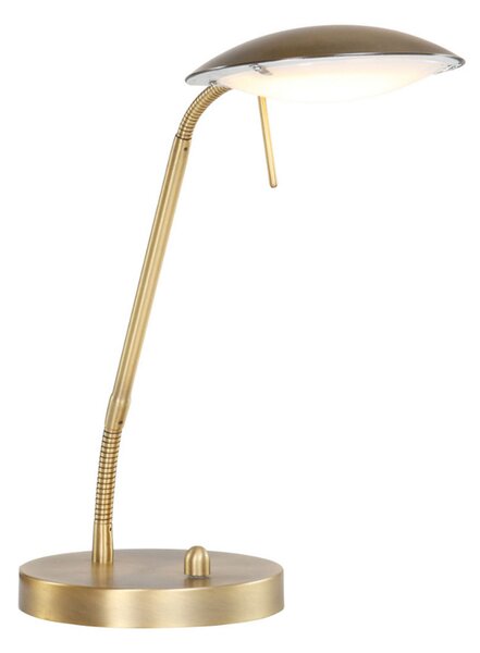 Steinhauer Χάλκινο επιτραπέζιο φωτιστικό LED Mexlite, ρυθμιζόμενος, Μπρούτζινο / Αντικέ ορείχαλκου, Σαλόνι / τραπεζαρία, Μέταλλο, σύγχρονο, Τραπέζι Γραφείο