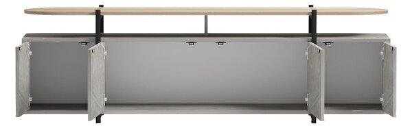 Έπιπλο τηλεόρασης Medousa, Γκρι, 35.5x160x50 cm