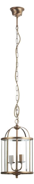 Steinhauer Κρεμαστό φωτιστικό Pimpernel, Ø 23 cm, μπρονζέ, διαφανές γυαλί, ρυθμιζόμενος, Μπρούτζινο / Αντικέ ορείχαλκου, Διάδρομος, Μέταλλο, Αντίκα