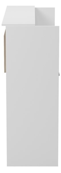 Γραφείο υποδοχής Optima, Λευκό, 40x110x110 cm