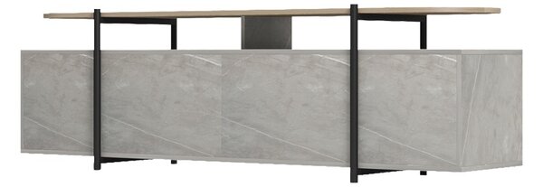Έπιπλο τηλεόρασης Medousa, Γκρι, 35.5x160x50 cm
