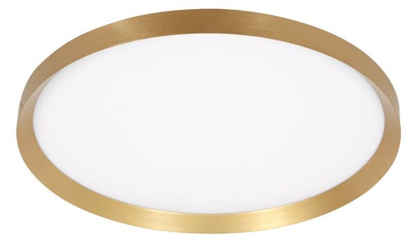 Steinhauer Φωτιστικό οροφής Flady LED, χρυσό χρώμα, Ø 50 cm direct/indirect, ρυθμιζόμενος, Χρυσό / Ορείχαλκου, Σαλόνι / τραπεζαρία, Μέταλλο