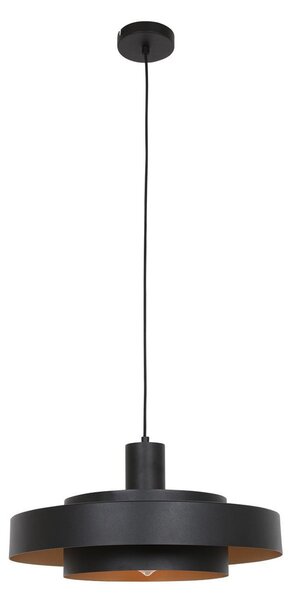 Steinhauer Κρεμαστό φωτιστικό Flinter, μαύρο, μέταλλο, Ø 50 cm, E27, ρυθμιζόμενος, Μαύρο, Σαλόνι / τραπεζαρία, Μέταλλο, σύγχρονο