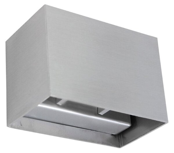 Steinhauer LED-Απλίδα τοίχου Muro 3365, ατσάλι γκρι, γωνιακή, G9, 2.700 K, ρυθμιζόμενος, Μεταλλικό, Σαλόνι / τραπεζαρία, Μέταλλο, σύγχρονο, Πρίζα τοίχου πάνω/κάτω