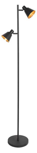 Steinhauer Λάμπα δαπέδου Oeroe, διπλή, μαύρη, μέταλλο, E14, Σαλόνι / τραπεζαρία, Μέταλλο