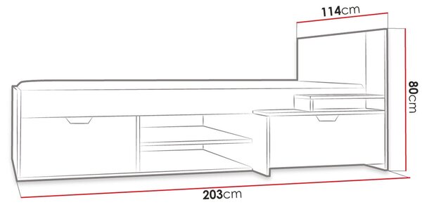 Κρεβάτι NANO-Fusiko - 203.00Χ114.00Χ80.00cm