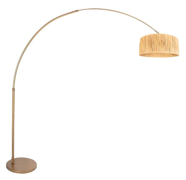 Steinhauer Φωτιστικό δαπέδου Sparkled Light μπρονζέ/καφέ 240 cm θαλάσσιο χόρτο, ρυθμιζόμενος, Μπρούτζινο / Αντικέ ορείχαλκου, Σαλόνι / τραπεζαρία, Μέταλλο, σύγχρονο