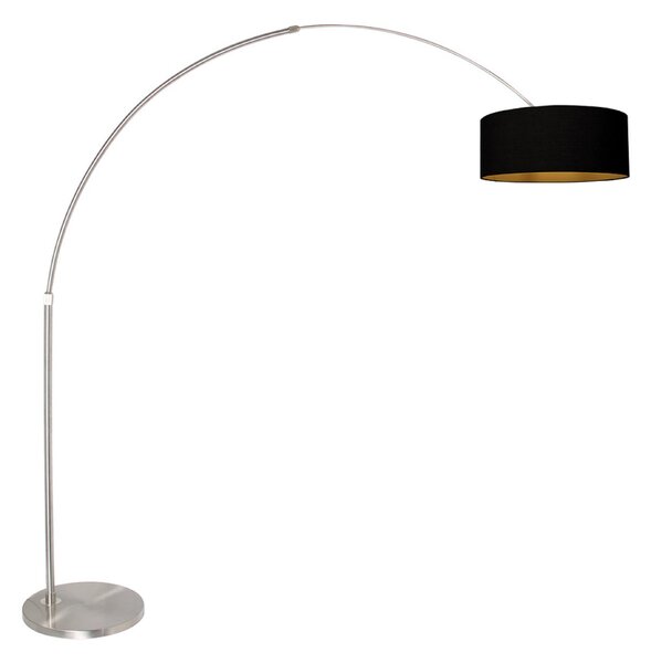 Steinhauer Φωτιστικό δαπέδου Sparkled Light χάλυβας/μαύρο-χρυσό 240 Chintz, ρυθμιζόμενος, Μεταλλικό, Σαλόνι / τραπεζαρία, Μέταλλο, σύγχρονο, Μόνιμη σκιά