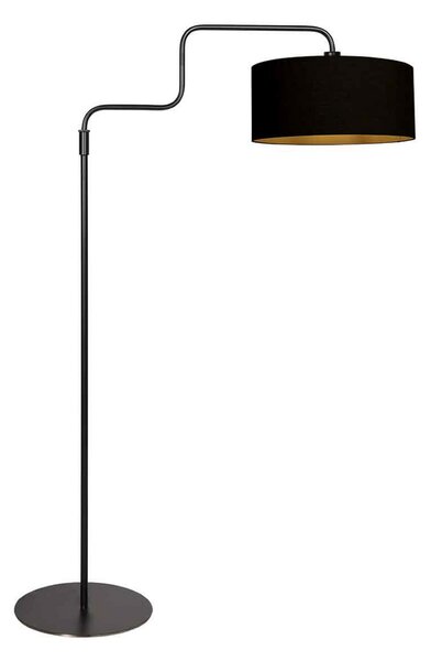 Steinhauer Φωτιστικό δαπέδου Bloeba, μαύρο-χρυσό, ύψος 165 cm, Chintz, Μαύρο, Σαλόνι / τραπεζαρία, Μέταλλο, σύγχρονο