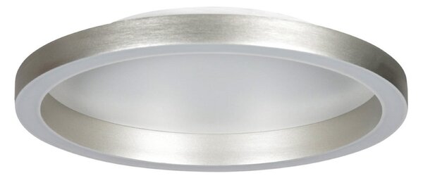 Steinhauer LED φωτιστικό οροφής Ringlux, ατσάλι γκρι, Ø 40 cm, μέταλλο, 2.700 K, ρυθμιζόμενος, Μεταλλικό, Σαλόνι / τραπεζαρία, Μέταλλο, σύγχρονο