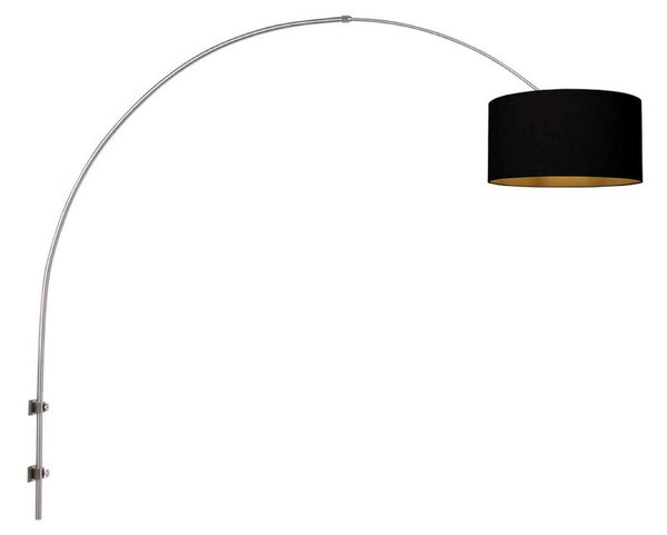 Steinhauer Φωτιστικό τοίχου Sparkled Light χάλυβας/μαύρο-χρυσό Έκταση 175 cm, ρυθμιζόμενος, Μεταλλικό, Σαλόνι / τραπεζαρία, Μέταλλο, σύγχρονο