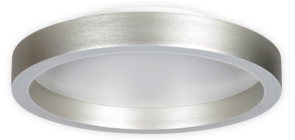 Steinhauer LED φωτιστικό οροφής Ringlux ατσάλι γκρι, Ø 30 cm, μέταλλο, 2.700 K, ρυθμιζόμενος, Μεταλλικό, Σαλόνι / τραπεζαρία, Μέταλλο, σύγχρονο
