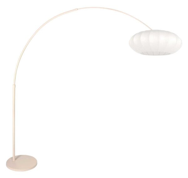 Steinhauer Φωτιστικό δαπέδου Sparkled Light κρεμ/λευκό, 240 cm, μετάξι, ρυθμιζόμενος, Μπεζ, Σαλόνι / τραπεζαρία, Μέταλλο, σύγχρονο