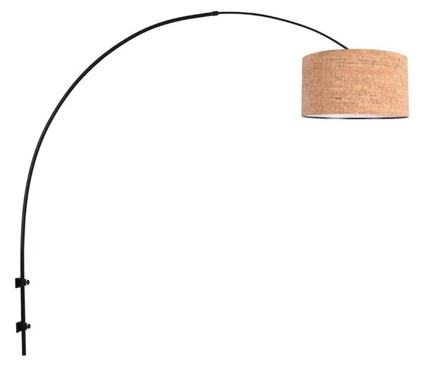 Steinhauer Φωτιστικό τοίχου Sparkled Light, μαύρο/καφέ, ύψος 240 cm, φελλός, ρυθμιζόμενος, Καφέ / Σκουριάς, Σαλόνι / τραπεζαρία, Άλλα υλικά, σύγχρονο