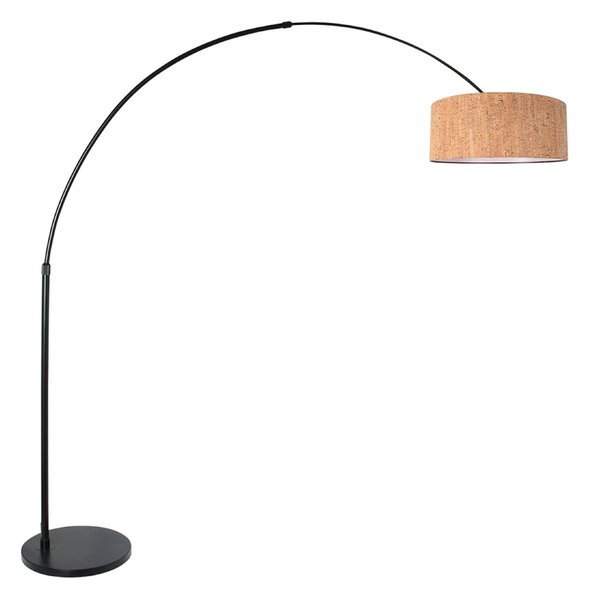 Steinhauer Φωτιστικό δαπέδου Sparkled Light, μαύρο/καφέ, 240 cm, φελλός, ρυθμιζόμενος, Καφέ / Σκουριάς, Σαλόνι / τραπεζαρία, Άλλα υλικά, σύγχρονο