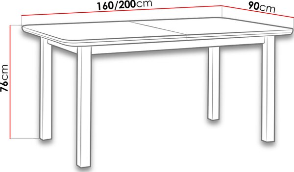 Επεκτεινόμενο τραπέζι Venus V S - Karudi - 200.00Χ90.00Χ76.00cm