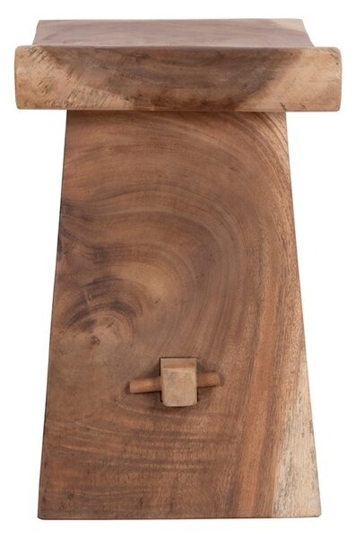 Taburet decorativ Saddle, Natural, 30x50x50 cm