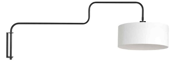 Steinhauer Φωτιστικό τοίχου Bloeba, μαύρο/λευκό, έκταση 140 cm, λινό, Μαύρο, Σαλόνι / τραπεζαρία, Μέταλλο, σύγχρονο