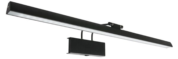 Steinhauer Φωτιστικό τοίχου LED Litho, μαύρο, μέταλλο, CCT, πλάτος 60 cm, ρυθμιζόμενος, Μαύρο, Σαλόνι / τραπεζαρία, Μέταλλο, Γωνιακός τοίχος
