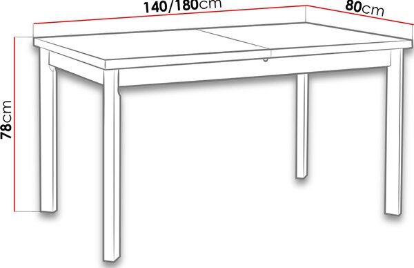 Επεκτεινόμενο τραπέζι Modern P - Kerasi - 140.00Χ80.00Χ78.00cm