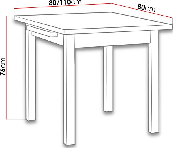 Επεκτεινόμενο τραπέζι Min VII - Karudi - 80.00Χ80.00Χ76.00cm