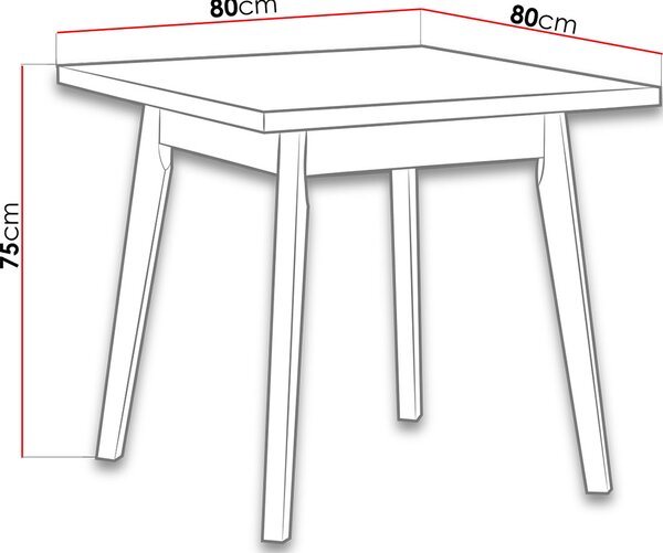 Τραπέζι Anslo I - Sonoma - Leuko - 80.00Χ80.00Χ75.00cm