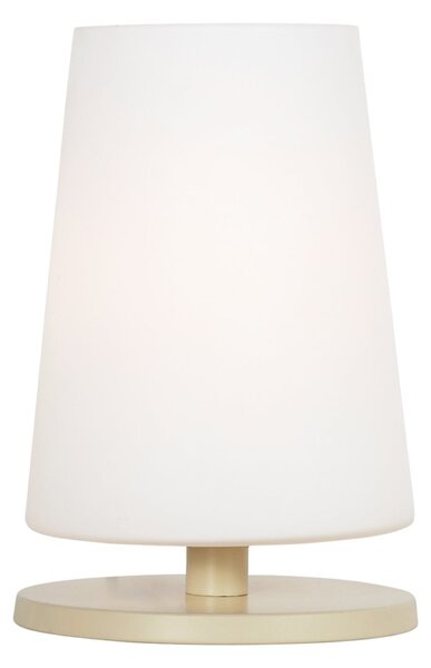 Steinhauer Επιτραπέζια λάμπα Ancilla, κρεμ, ύψος 26 cm, μέταλλο, γυαλί, E27, Λευκό, Σαλόνι / τραπεζαρία, Γυαλί