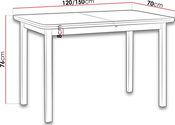 Επεκτεινόμενο τραπέζι Min IV - Karudi - 120.00Χ70.00Χ76.00cm