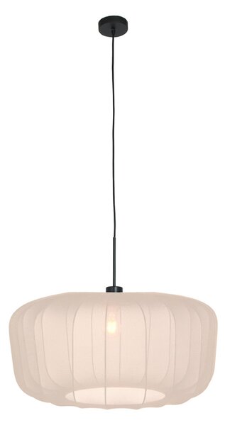 Steinhauer Κρεμαστό φωτιστικό Sparkled Light, νάιλον κρεμ, Ø 60 cm, E27, ρυθμιζόμενος, Μπεζ, Σαλόνι / τραπεζαρία, Ύφασμα / Κλωστοϋφαντουργία, σύγχρονο