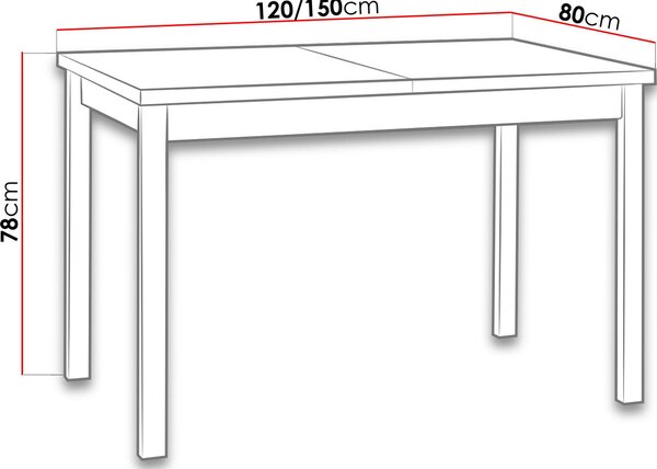 Επεκτεινόμενο τραπέζι Albion I - Sonoma - Leuko - 120.00Χ80.00Χ78.00cm