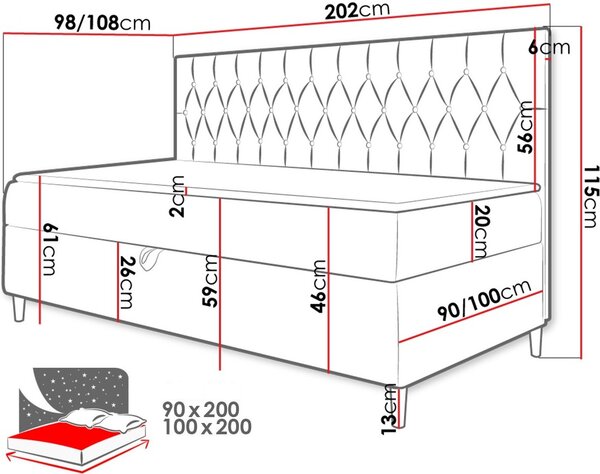 Καναπές κρεβάτι Junior Filip II-Gkri-Μήκος: 100 εκ. - 202.00Χ108.00Χ115.00cm