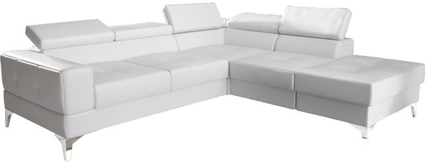 Γωνιακός καναπές Soreko Plus Eco LTHR-Leuko-Δεξιά - 250.00Χ225.00Χ99.00cm