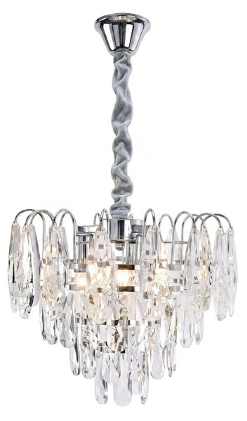 Κρυστάλλινο κρεμαστό φωτιστικό SWE077-CP 30cm Chrome