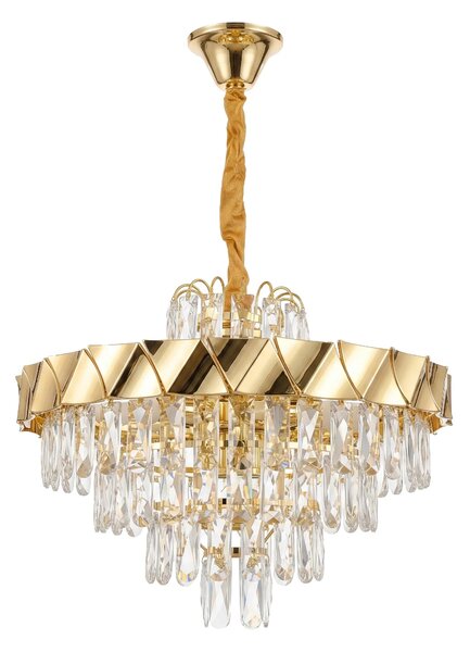 Κρυστάλλινο κρεμαστό φωτιστικό SWE076-CP 50cm GOLD
