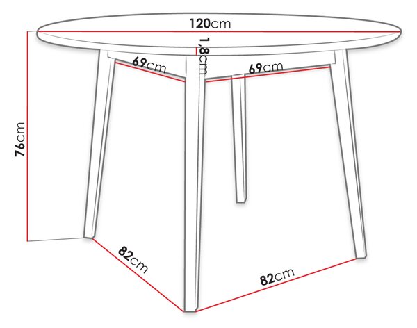 Τραπέζι Skandi Fi 120-Mauro - 120.00Χ120.00Χ76.00cm