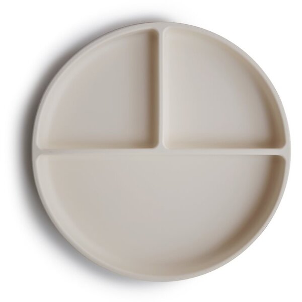 Πιάτο Σιλικόνης (Φ18.5) Με Χωρίσματα Mushie Ivory 66-2320094