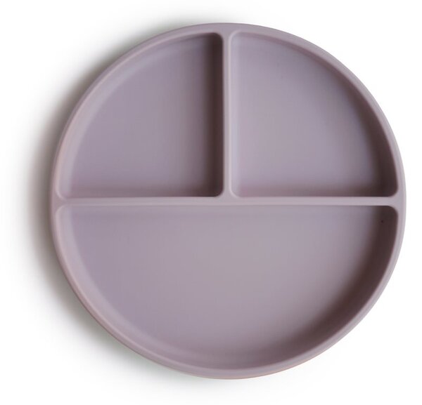 Πιάτο Σιλικόνης (Φ18.5) Με Χωρίσματα Mushie Soft Lilac 66-2320442