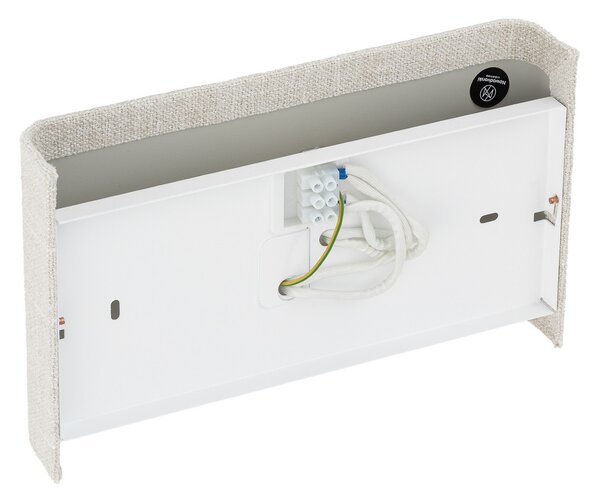 Nowodvorski Lighting Φωτιστικό τοίχου Santana B, κρεμ, ύφασμα, πλάτος 25 cm, G9, ρυθμιζόμενος, Μπεζ, Σαλόνι / τραπεζαρία, Ύφασμα / Κλωστοϋφαντουργία, σύγχρονο, Πρίζα τοίχου πάνω/κάτω