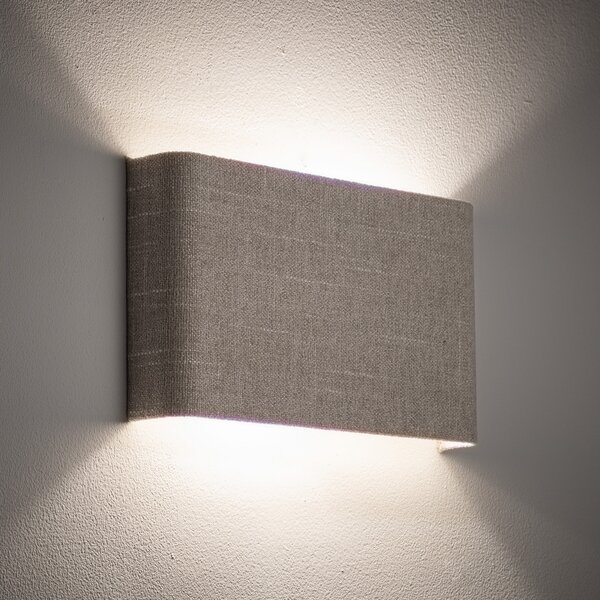 Nowodvorski Lighting Φωτιστικό τοίχου Santana B, κρεμ, ύφασμα, πλάτος 25 cm, G9, ρυθμιζόμενος, Μπεζ, Σαλόνι / τραπεζαρία, Ύφασμα / Κλωστοϋφαντουργία, σύγχρονο, Πρίζα τοίχου πάνω/κάτω