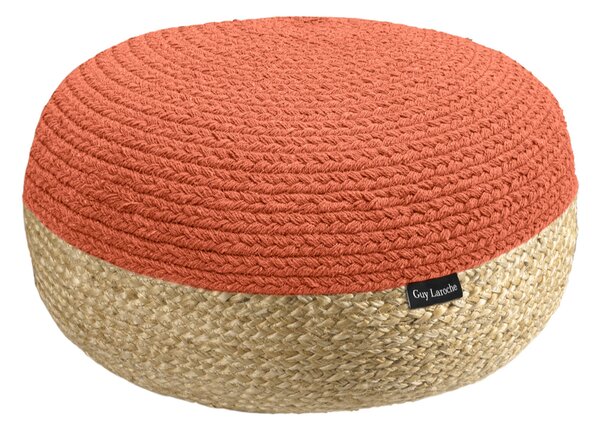 Πουφ (Φ50x25) Guy Laroche Ottoman Maya Terra